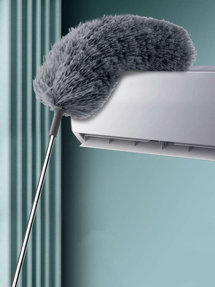 Grey Flexible Microfiber Duster – Bendable Long Reach Cleaning Brush for Home & Office